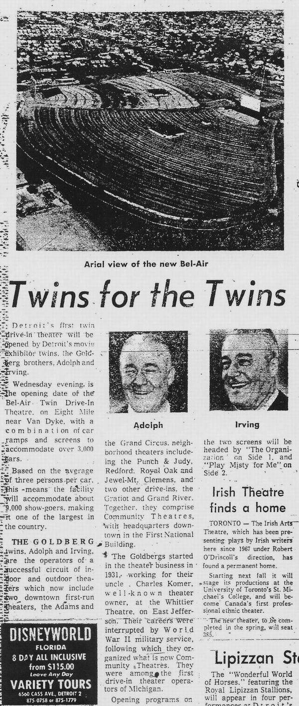 Bel Air Drive-In Theatre - Article From Ron Gross (newer photo)